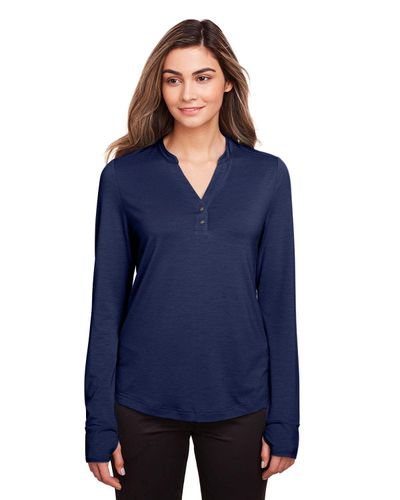 LADIES North End JAQ Snap-Up Stretch Performance Pullover - NE400W image thumbnail