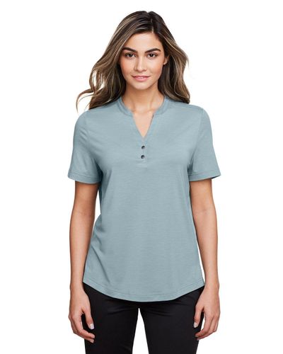 LADIES North End JAQ Snap-Up Stretch Performance Polo - NE100W image thumbnail