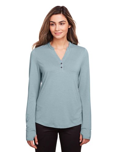 LADIES North End JAQ Snap-Up Stretch Performance Pullover - NE400W image thumbnail