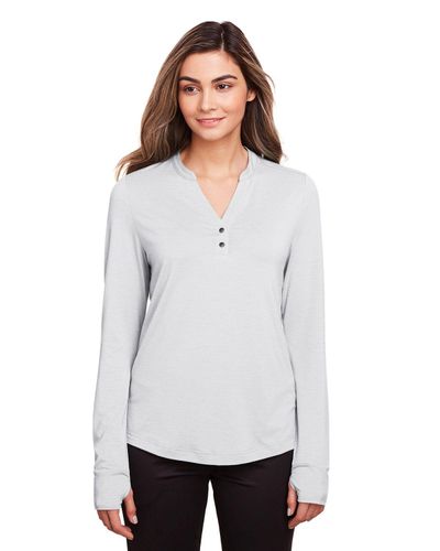 LADIES North End JAQ Snap-Up Stretch Performance Pullover - NE400W image thumbnail