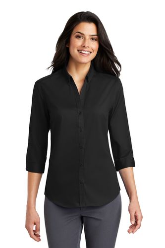 LADIES Port Authority 3/4 Sleeve SuperPro Twill Shirt - L665 image thumbnail