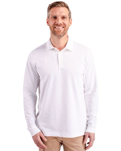 MEN'S BIG & TALL Cutter & Buck Advantage Tri-Blend Pique Long Sleeve Polo - BCK09322 image thumbnail