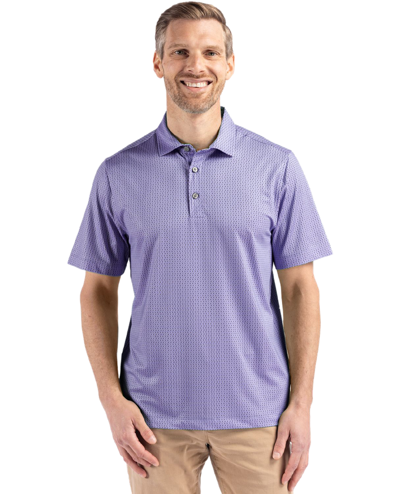 MEN'S Cutter & Buck Pike Eco Shadow Check Print Recycled Polo - MCK01342 primary image
