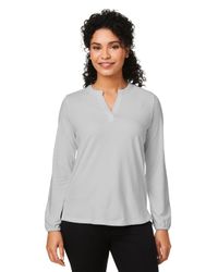 Image of LADIES Devon & Jones Raleigh Half-Placket Knit Top - DP122W