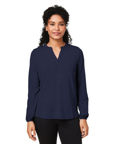 LADIES Devon & Jones Raleigh Half-Placket Knit Top - DP122W image thumbnail