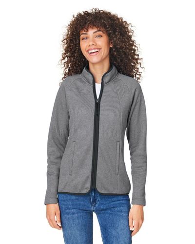 LADIES Core365 Venture Heathered Stripe Full Zip - CE72W image thumbnail