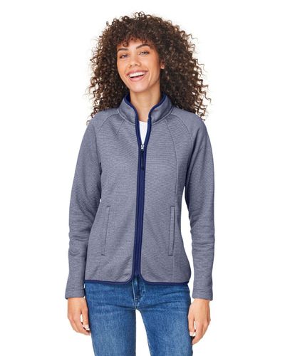LADIES Core365 Venture Heathered Stripe Full Zip - CE72W image thumbnail