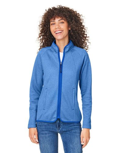 LADIES Core365 Venture Heathered Stripe Full Zip - CE72W image thumbnail