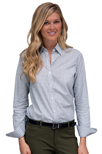 LADIES Vantage Easy-Care Gingham Check Shirt - 1108 image thumbnail