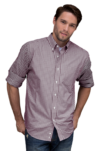 MEN’S Vantage Easy-Care Gingham Check Shirt - 1107_RC image thumbnail