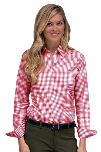 LADIES Vantage Easy-Care Gingham Check Shirt - 1108 image thumbnail