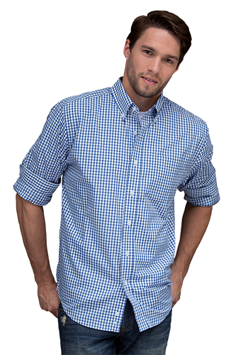 MEN’S Vantage Easy-Care Gingham Check Shirt - 1107_RC image thumbnail
