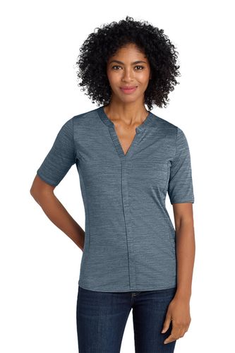 LADIES Port Authority Stretch Heather Open Neck Top - LK583 image thumbnail