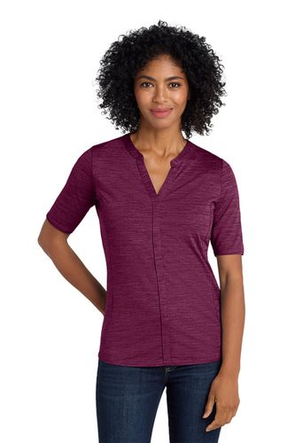 LADIES Port Authority Stretch Heather Open Neck Top - LK583 image thumbnail