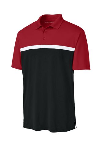 MEN'S Sport-Tek UV Micropique Colorblock Polo - ST741 image thumbnail