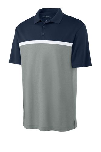 MEN'S Sport-Tek UV Micropique Colorblock Polo - ST741 image thumbnail