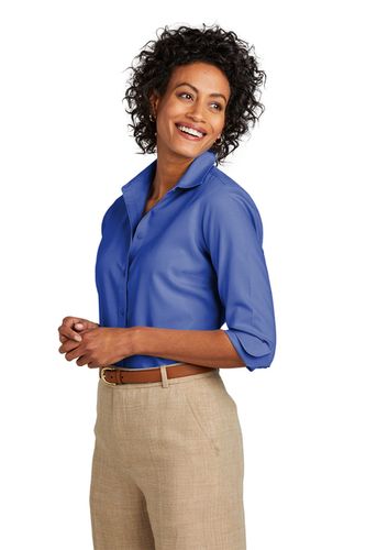LADIES Brooks Brothers Wrinkle-Free Stretch Nailhead Shirt - BB18003 image thumbnail