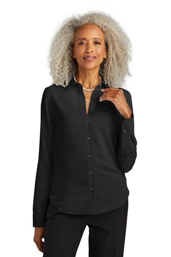 LADIES Brooks Brothers Full Button Satin Blouse - BB18007 image thumbnail
