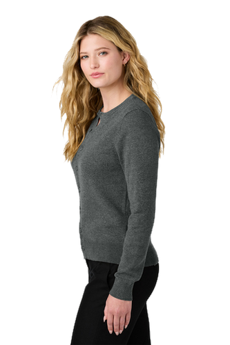 LADIES Port Authority Easy Care Crewneck Cardigan Sweater - LSW2870_LS image thumbnail