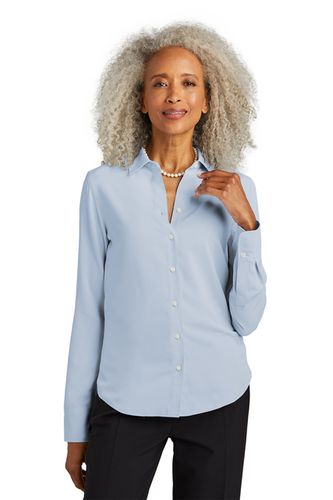 LADIES Brooks Brothers Full Button Satin Blouse - BB18007 image thumbnail