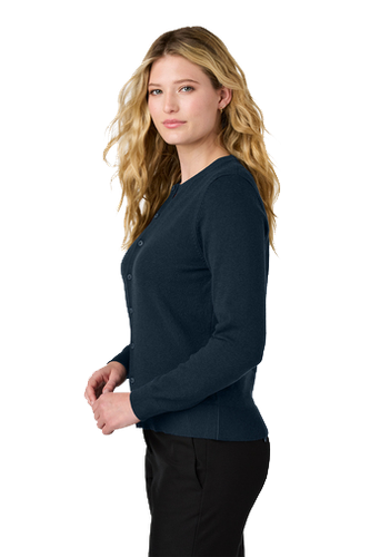 LADIES Port Authority Easy Care Crewneck Cardigan Sweater - LSW2870_LS image thumbnail