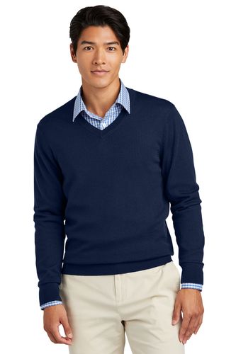 MEN'S Brooks Brothers Merino V-Neck Sweater - BB18410 image thumbnail