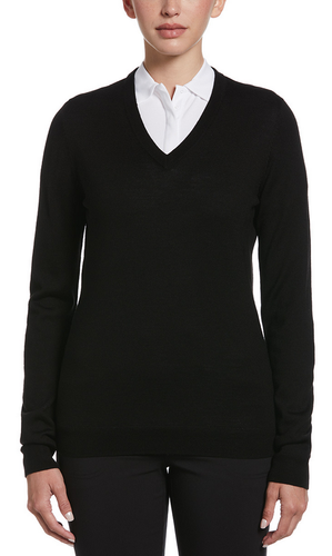 LADIES Callaway V-Neck Merino Sweater - CGW789 image thumbnail