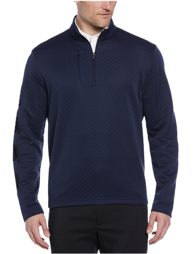 MEN'S Callaway Mid-Weight Diamond Quilted Fleece 1/4 Zip - CGM798 image thumbnail