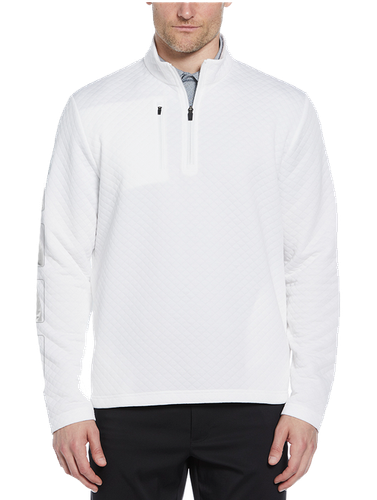 MEN'S Callaway Mid-Weight Diamond Quilted Fleece 1/4 Zip - CGM798 image thumbnail