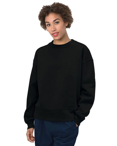 LADIES Bayside Crewneck Sweatshirt - 7702BA_Front image thumbnail