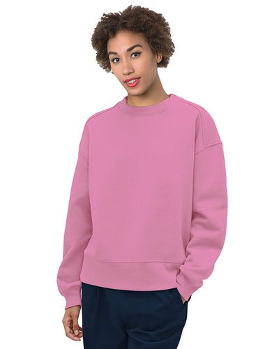 LADIES Bayside Crewneck Sweatshirt - 7702BA_Front image thumbnail