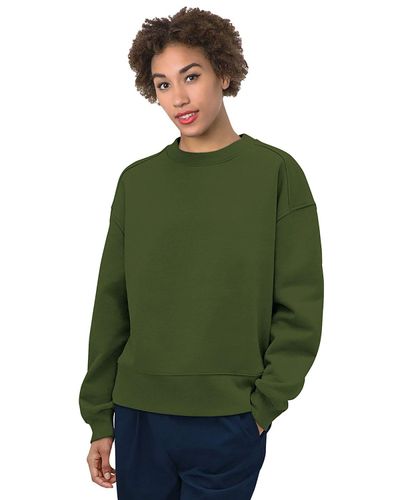 LADIES Bayside Crewneck Sweatshirt - 7702BA_Front image thumbnail