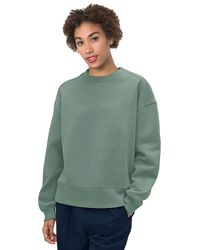 Image of LADIES Bayside Crewneck Sweatshirt - 7702BA_Front
