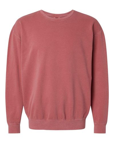 UNISEX Comfort Colors Garment-Dyed Lightweight Fleece Crewneck Sweatshirt - 1466_Front image thumbnail