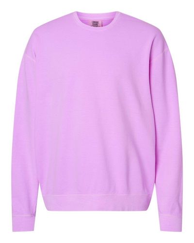 UNISEX Comfort Colors Garment-Dyed Lightweight Fleece Crewneck Sweatshirt - 1466_Front image thumbnail