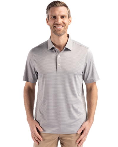 MEN'S Cutter & Buck Forge Eco Fine Line Stripe Stretch Recycled Polo - MCK01346 image thumbnail