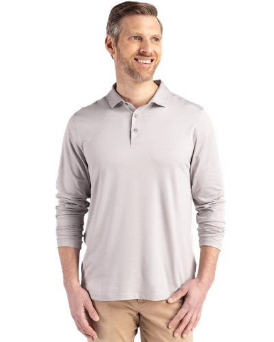MEN'S Cutter & Buck Coastline Epic Comfort Eco Recycled Long Sleeve Polo - MCK01335 image thumbnail