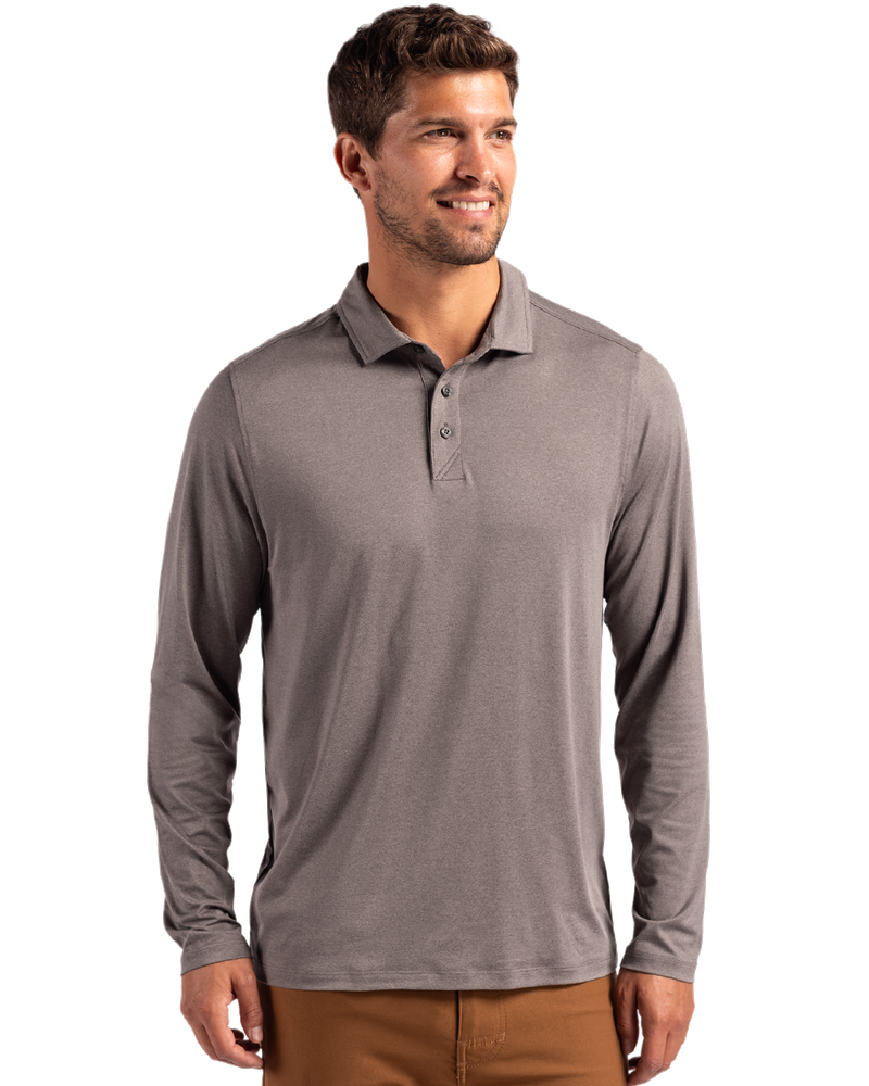 MEN'S Cutter & Buck Coastline Epic Comfort Eco Recycled Long Sleeve Polo - MCK01335 primary image