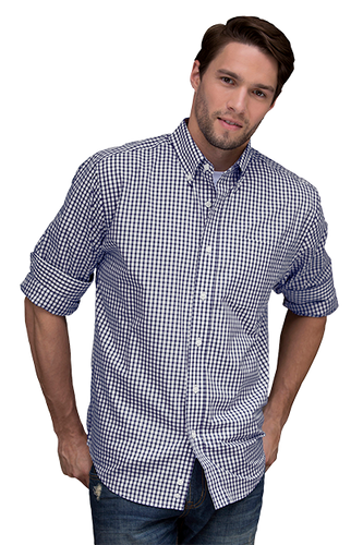 MEN’S BIG & TALL Vantage Easy-Care Gingham Check Shirt - 1107_RC B&T image thumbnail