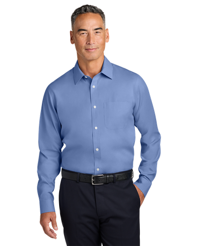 MEN'S Brooks Brothers Wrinkle-Free Stretch Pinpoint Spread Collar Shirt - BB18012_1Clr image thumbnail
