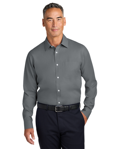 MEN'S Brooks Brothers Wrinkle-Free Stretch Pinpoint Spread Collar Shirt - BB18012_1Clr image thumbnail