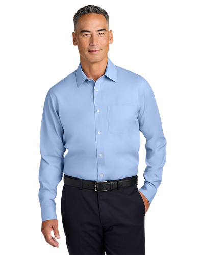 MEN'S Brooks Brothers Wrinkle-Free Stretch Pinpoint Spread Collar Shirt - BB18012_1Clr image thumbnail