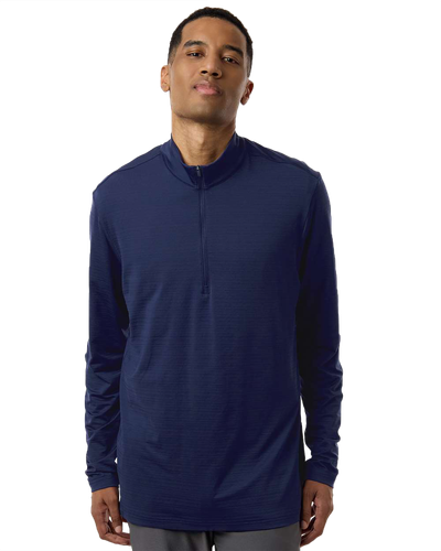 MEN'S Textured Stripe 1/4 Zip - A708_1Clr image thumbnail