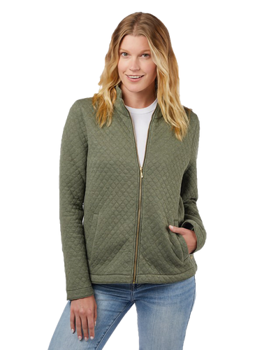 LADIES Landway Seneca Quilted Full Zip Sweater - CF-67_1Clr image thumbnail