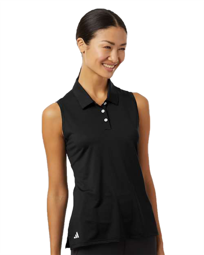 LADIES Adidas Ottoman Sleeveless Polo - A1005_1Clr image thumbnail LADIES Adidas Ottoman Sleeveless Polo - A1005_1Clr image thumbnail