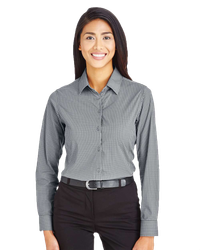 Image of LADIES Devon & Jones CrownLux Performance Tonal Mini Check Dress Shirt - DG535W_1Clr