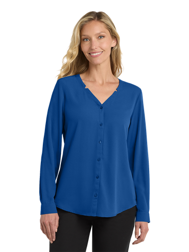 LADIES Port Authority Button-Front Blouse - LW700_1Clr image thumbnail LADIES Port Authority Button-Front Blouse - LW700_1Clr image thumbnail