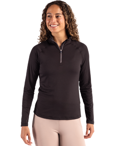 LADIES Cutter & Buck Coastline Eco Epic Comfort Recycled 1/4 Zip - LCK00210_1Clr image thumbnail