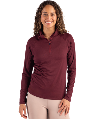 LADIES Cutter & Buck Coastline Eco Epic Comfort Recycled 1/4 Zip - LCK00210_1Clr image thumbnail
