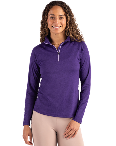 LADIES Cutter & Buck Coastline Eco Epic Comfort Recycled 1/4 Zip - LCK00210_1Clr image thumbnail